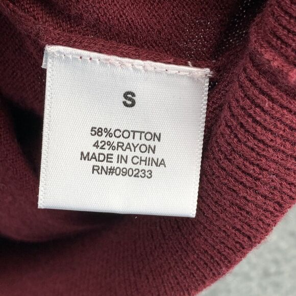 Nollie Oxblood Womens Cardigan Sweater Size Small Pockets Red Studded Stretch - Picture 8 of 13